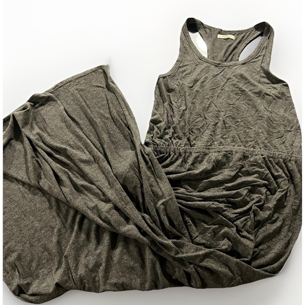 Madewell‎ Long Dress Size Medium Gray Soft Thin With Slit Viscose Spandex